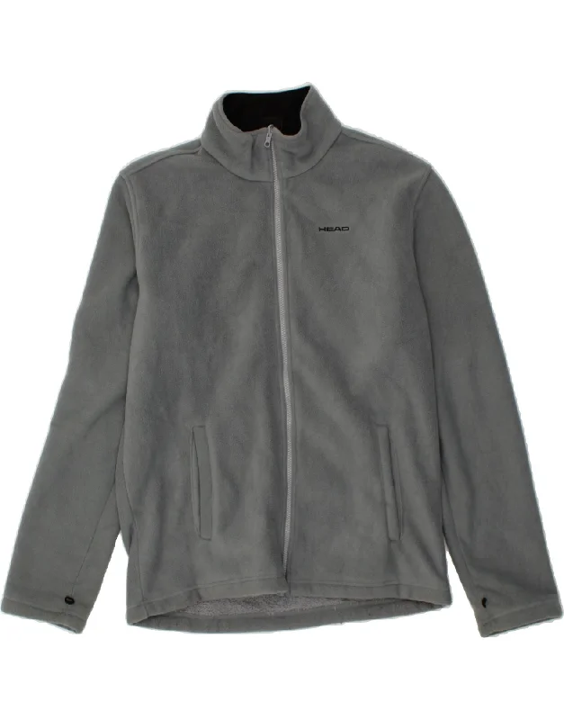 Men's Coats with Breathable FabricHEAD Mens Fleece Jacket UK 40 Large Grey Polyester
