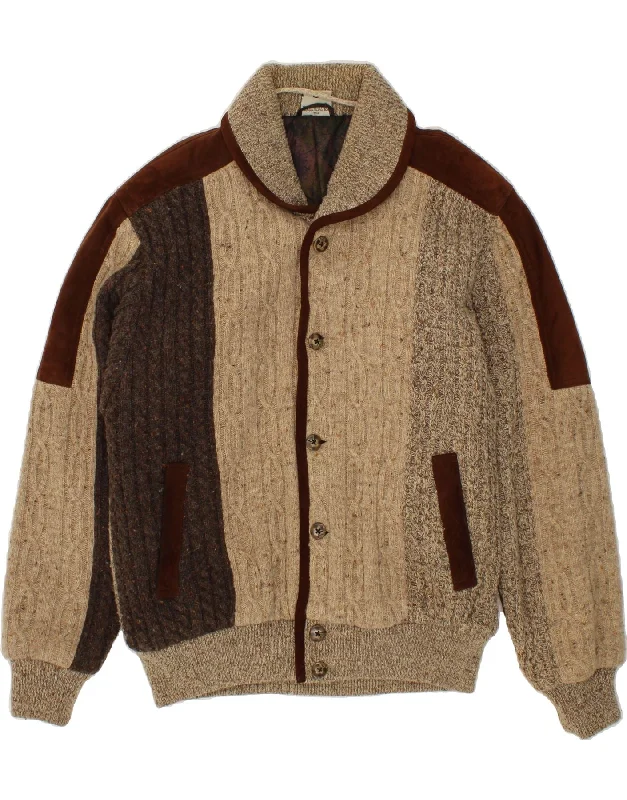 Men's Coats for BikingINCOGNITO Mens Knit Bomber Jacket UK 38 Medium Brown Colourblock Acrylic Men's Coats for BikingINCOGNITO Mens Knit Bomber Jacket UK 38 Medium Brown Colourblock Acrylic