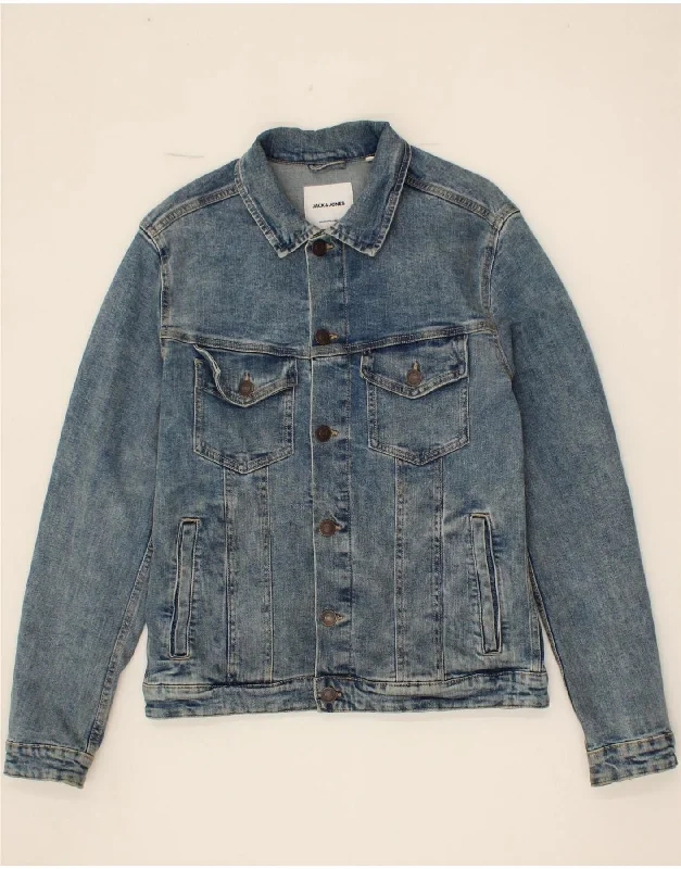 Men's Coats with Multi-Pocket DesignJACK & JONES Mens Denim Jacket UK 38 Medium Blue Cotton Men's Coats with Multi-Pocket DesignJACK & JONES Mens Denim Jacket UK 38 Medium Blue Cotton