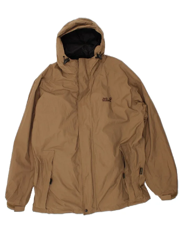 Men's Coats for Dressy OccasionsJACK WOLFSKIN Mens Hooded Windbreaker Jacket UK 44 XL Brown Polyamide Men's Coats for Dressy OccasionsJACK WOLFSKIN Mens Hooded Windbreaker Jacket UK 44 XL Brown Polyamide