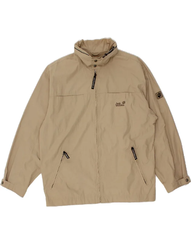 Men's Coats for Everyday WearJACK WOLFSKIN Mens Rain Jacket UK 42 XL Beige