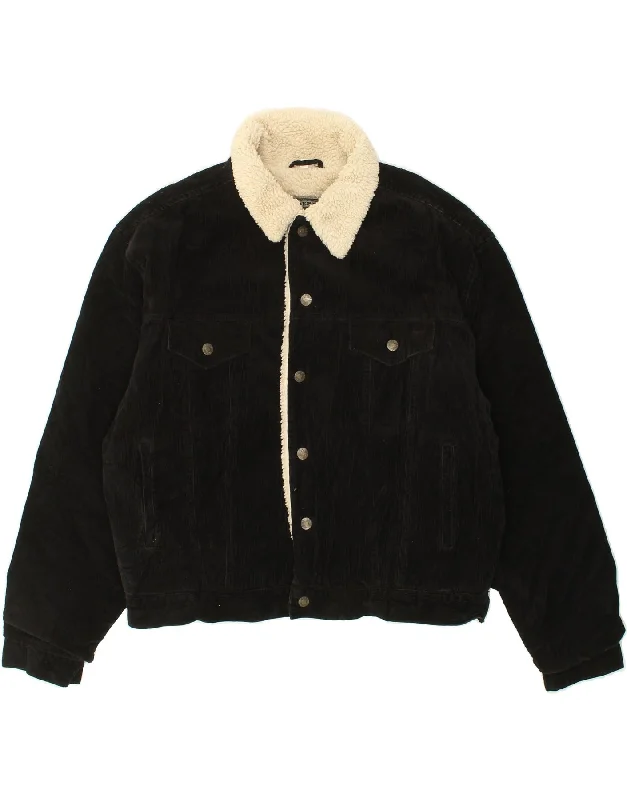 Waterproof Men's ParkasJEP'S Mens Sherpa Corduroy Jacket UK 44 2XL Black Cotton