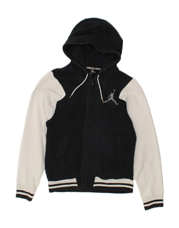 Stylish Men's Biker JacketsJORDAN Mens Hooded Varsity Jacket UK 36 Small Black Colourblock Cotton Stylish Men's Biker JacketsJORDAN Mens Hooded Varsity Jacket UK 36 Small Black Colourblock Cotton