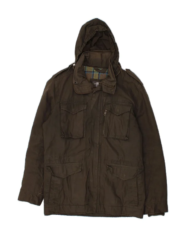 Men's Coats for Skinny MenL.O.G.G Mens Hooded Utility Jacket UK 38 Medium Green