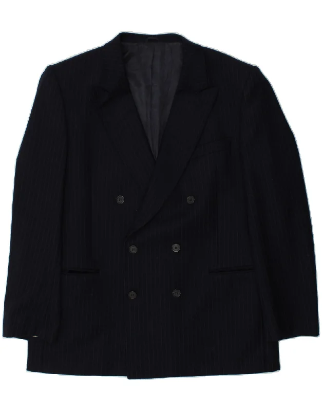 Practical Men's RaincoatsLEBOLE Mens Double Breasted Blazer Jacket UK 38 Medium Navy Blue Pinstripe Practical Men's RaincoatsLEBOLE Mens Double Breasted Blazer Jacket UK 38 Medium Navy Blue Pinstripe