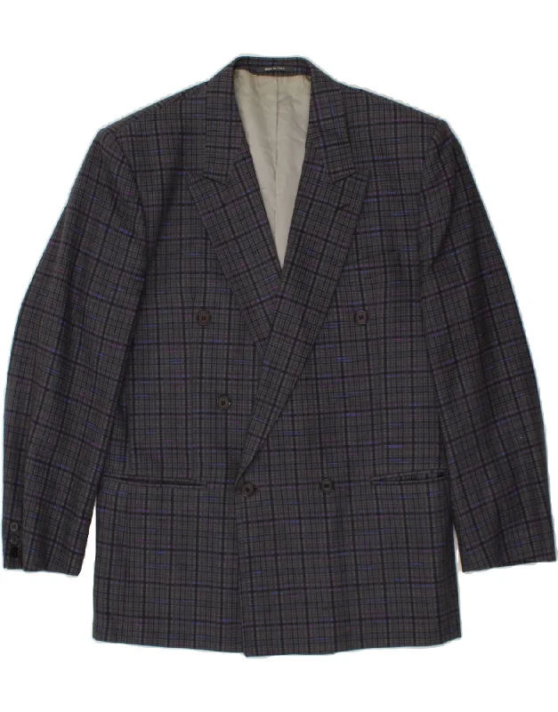 Men's Coats for Cold WeatherLEBOLE Mens Double Breasted Blazer Jacket UK 40 Large Grey Check Men's Coats for Cold WeatherLEBOLE Mens Double Breasted Blazer Jacket UK 40 Large Grey Check