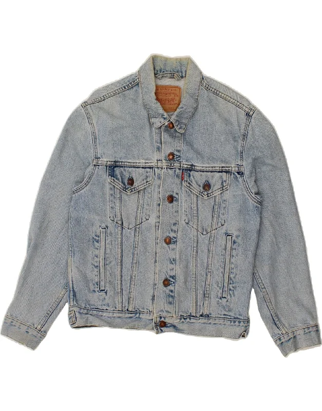 Men's Coats with Adjustable HemsLEVI'S Mens Denim Jacket UK 36 Small Blue Cotton