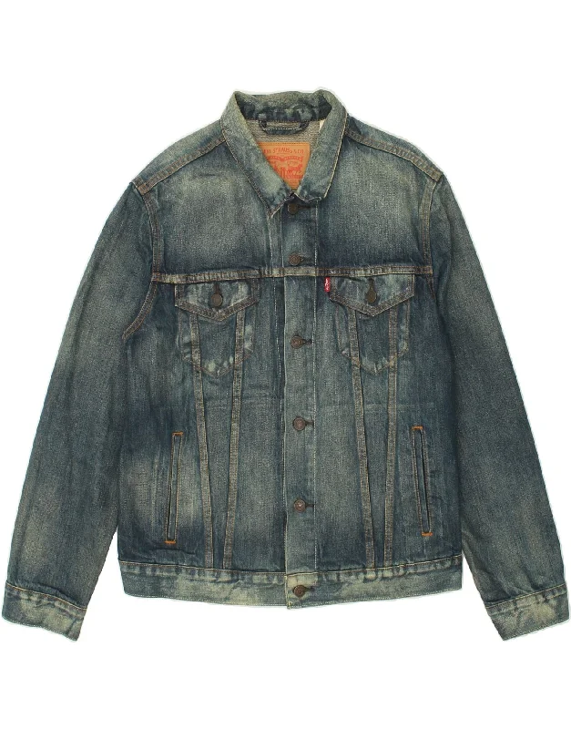 Men's Coats with Adjustable SleevesLEVI'S Mens Denim Jacket UK 38 Medium Blue Cotton Men's Coats with Adjustable SleevesLEVI'S Mens Denim Jacket UK 38 Medium Blue Cotton