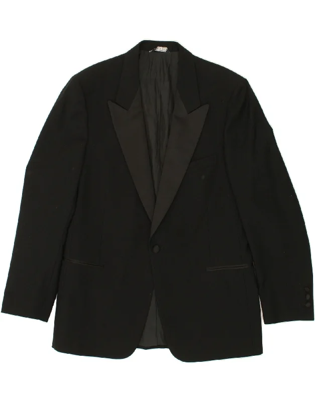 Men's Coats with Breathable FabricLINEA ESSE Mens 1 Button Blazer Jacket IT 50 Large Black Wool Men's Coats with Breathable FabricLINEA ESSE Mens 1 Button Blazer Jacket IT 50 Large Black Wool