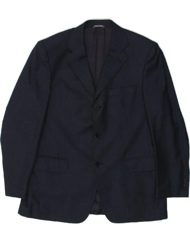 Men's Coats with Fur TrimLORO PIANA Mens 3 Button Blazer Jacket IT 54 2XL Navy Blue Wool Men's Coats with Fur TrimLORO PIANA Mens 3 Button Blazer Jacket IT 54 2XL Navy Blue Wool