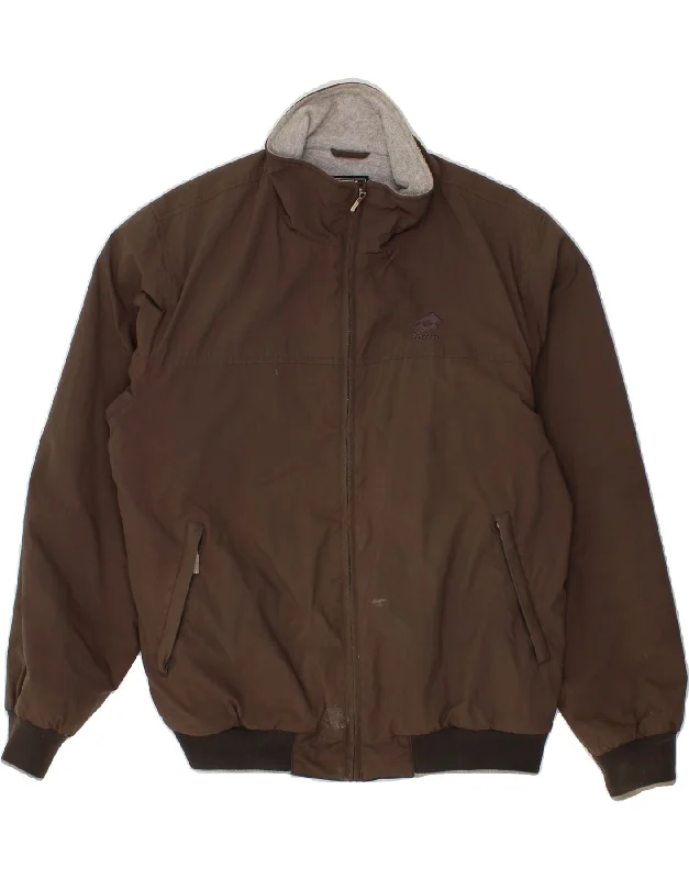 Men's Coats with Belted WaistsLOTTO Mens Bomber Jacket UK 42 XL Brown Nylon