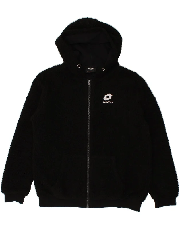 Men's Coats for Winter SportsLOTTO Mens Hooded Fleece Jacket UK 40 Large Black Polyester Men's Coats for Winter SportsLOTTO Mens Hooded Fleece Jacket UK 40 Large Black Polyester
