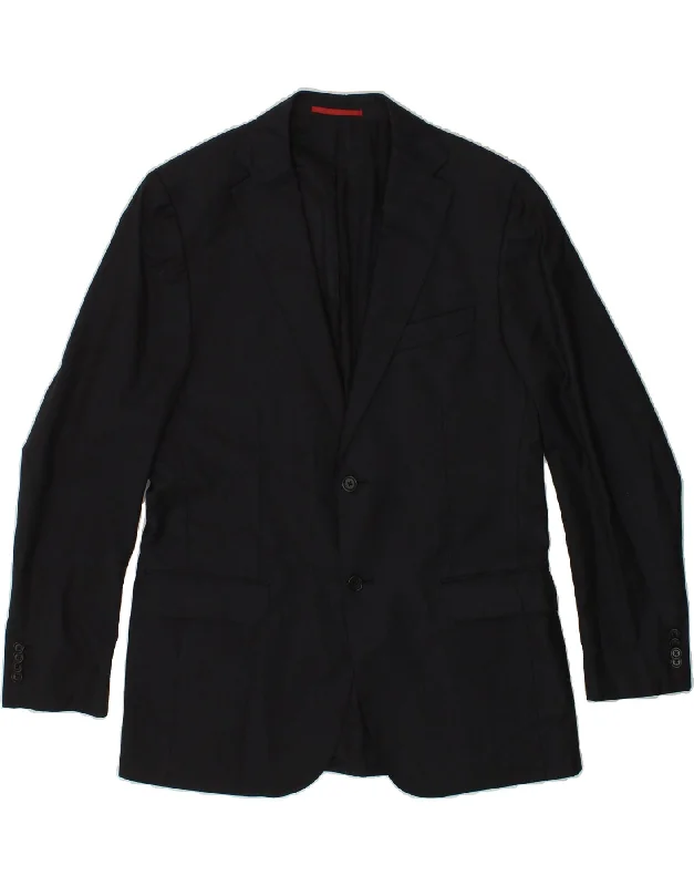 Men's Coats with Military InfluenceMASSIMO DUTTI Mens 2 Button Blazer Jacket IT 52 XL Black Wool Men's Coats with Military InfluenceMASSIMO DUTTI Mens 2 Button Blazer Jacket IT 52 XL Black Wool