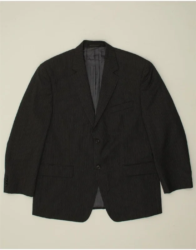 Men's Coats for SnowshoeingMICHAEL KORS Mens 2 Button Blazer Jacket UK 42 XL Grey Pinstripe Wool