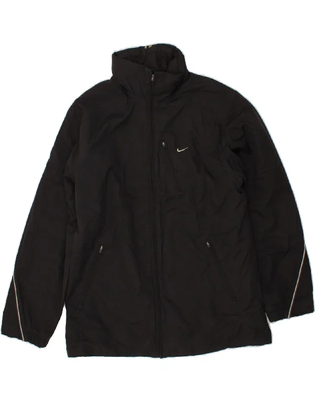 Men's Coats with PocketsNIKE Mens Graphic Rain Jacket UK 42/44 Large Black Polyester Men's Coats with PocketsNIKE Mens Graphic Rain Jacket UK 42/44 Large Black Polyester