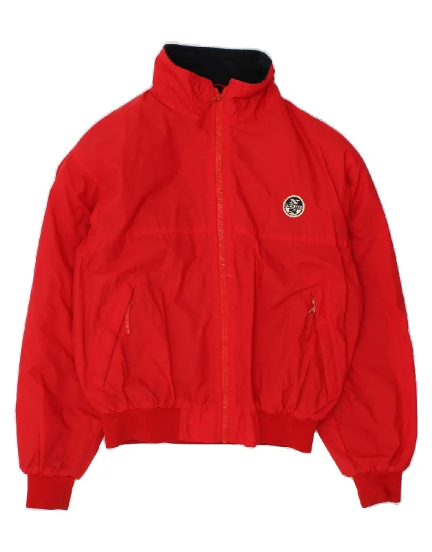 Men's Coats with Stretch FabricNORTH SAILS Mens Bomber Jacket UK 34 XS Red Polyamide