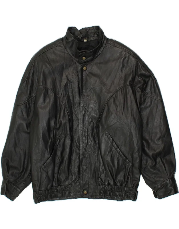 Men's Coats for Cold WeatherOLTREMODA Mens Loose Fit Leather Jacket IT 48 Medium Black Leather Men's Coats for Cold WeatherOLTREMODA Mens Loose Fit Leather Jacket IT 48 Medium Black Leather