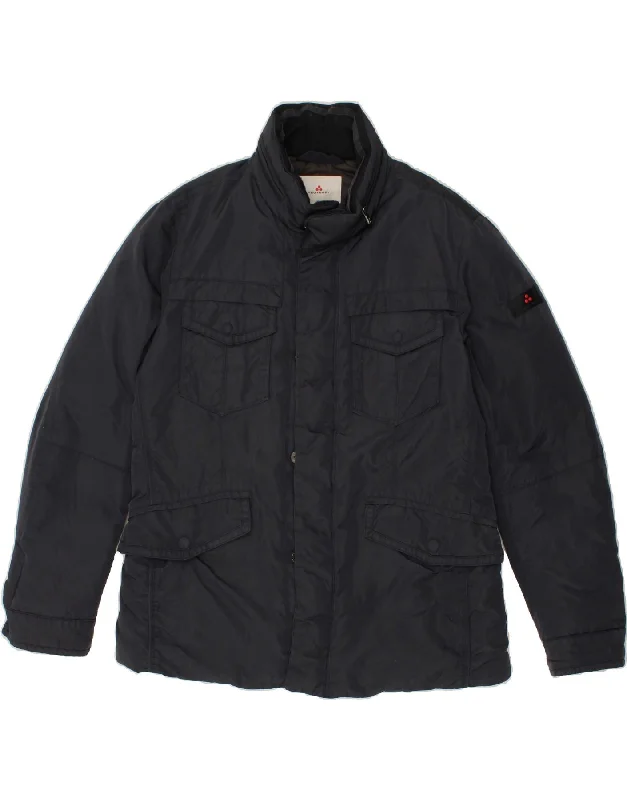 Luxurious Men's Cashmere CoatsPEUTEREY Mens Padded Jacket UK 42 XL Navy Blue Polyamide