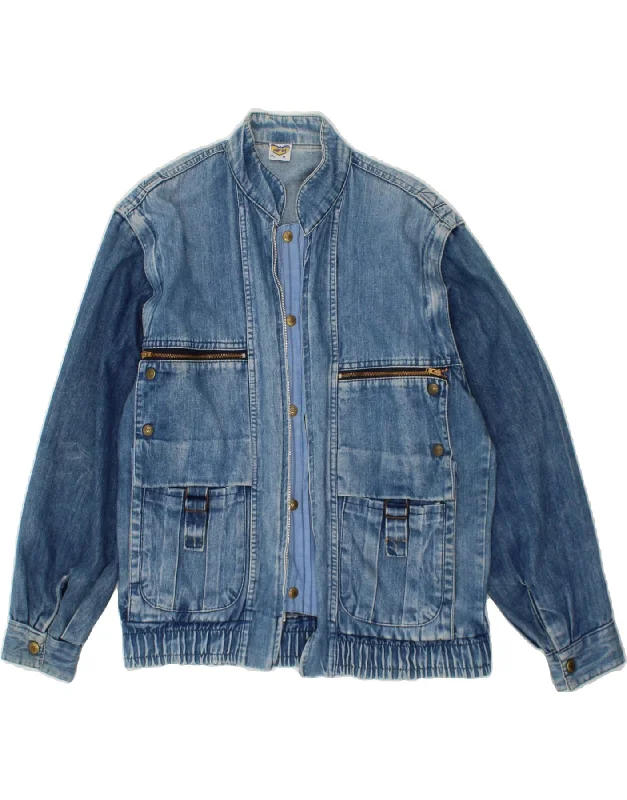 Waterproof Men's ParkasPOP 84 Mens Denim Jacket UK 38 Medium Blue Cotton