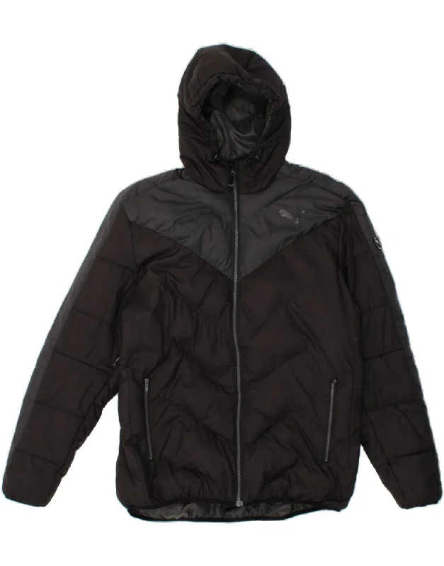 Durable Men's Car CoatsPUMA Mens Hooded Padded Jacket UK 44 2XL Black Polyester