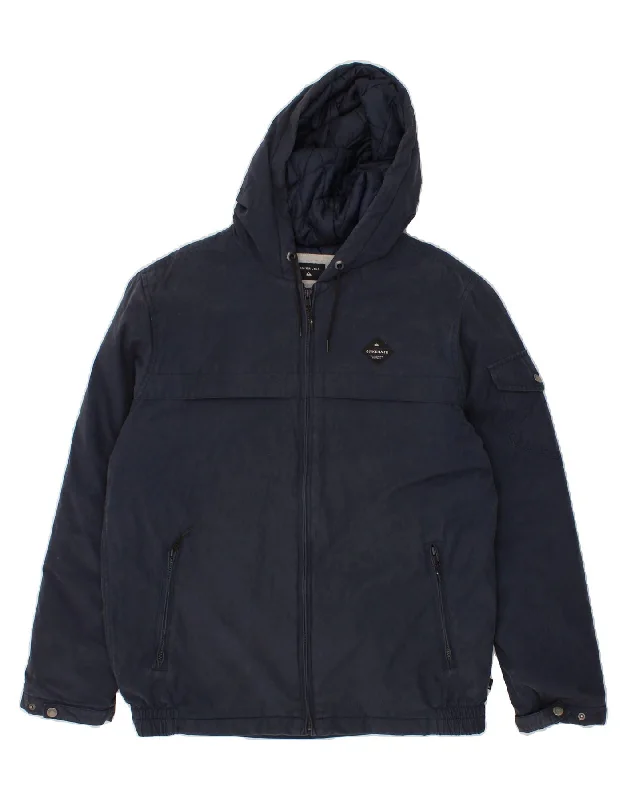 Men's Coats for TravelQUIKSILVER Mens Hooded Padded Jacket UK 38 Medium Navy Blue Cotton Men's Coats for TravelQUIKSILVER Mens Hooded Padded Jacket UK 38 Medium Navy Blue Cotton