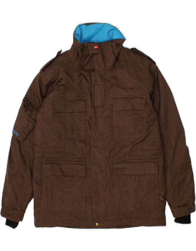 Men's Coats for WorkQUIKSILVER Mens Military Windbreaker Jacket UK 36 Small Brown Polyester Men's Coats for WorkQUIKSILVER Mens Military Windbreaker Jacket UK 36 Small Brown Polyester