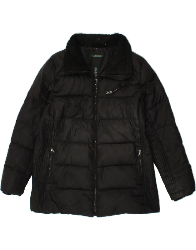 Men's Coats with Chest PocketsRALPH LAUREN Mens Padded Jacket UK 42 XL Black Polyester