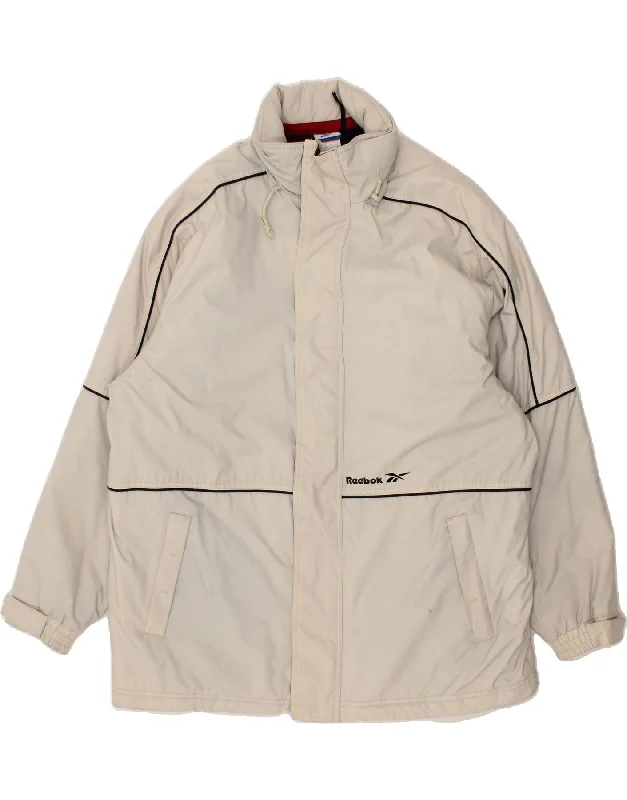 Men's Coats with VentilationREEBOK Mens Windbreaker Jacket UK 40 Large Beige Polyester Men's Coats with VentilationREEBOK Mens Windbreaker Jacket UK 40 Large Beige Polyester