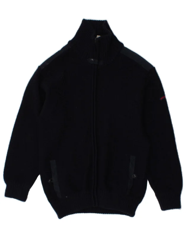 Men's Coats for AutumnSEA & SKY Mens Knit Bomber Jacket UK 40 Large Navy Blue Virgin Wool