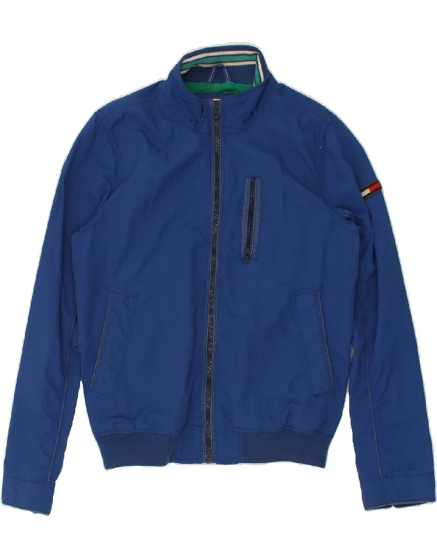 Durable Men's Car CoatsTOMMY HILFIGER Mens Bomber Jacket UK 40 Large Blue Nylon