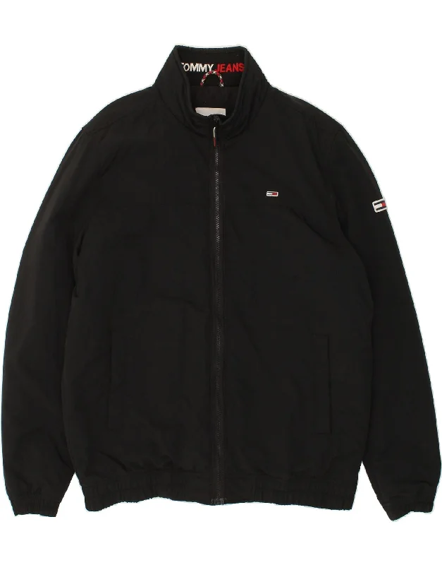 Men's Coats for Casual WearTOMMY HILFIGER Mens Bomber Jacket UK 44 2XL Black Polyamide Men's Coats for Casual WearTOMMY HILFIGER Mens Bomber Jacket UK 44 2XL Black Polyamide