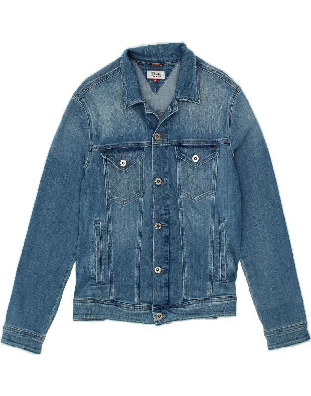 Men's Coats for LayeringTOMMY HILFIGER Mens Denim Jacket UK 38 Medium Blue Cotton