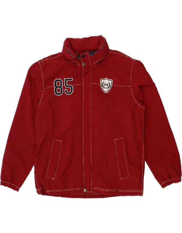 Men's Coats with VentilationTOMMY HILFIGER Mens Hooded Bomber Jacket UK 42 XL Red Polyester Men's Coats with VentilationTOMMY HILFIGER Mens Hooded Bomber Jacket UK 42 XL Red Polyester