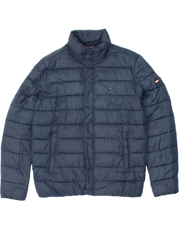 Men's Coats for Tall MenTOMMY HILFIGER Mens Padded Jacket UK 42 XL Navy Blue Polyester Men's Coats for Tall MenTOMMY HILFIGER Mens Padded Jacket UK 42 XL Navy Blue Polyester