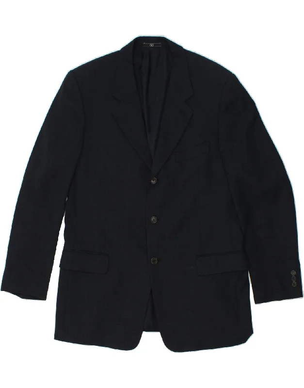 Men's Coats for Outdoor ActivitiesVALENTINO Mens Slim 3 Button Blazer Jacket IT 56 3XL Navy Blue Virgin Wool Men's Coats for Outdoor ActivitiesVALENTINO Mens Slim 3 Button Blazer Jacket IT 56 3XL Navy Blue Virgin Wool