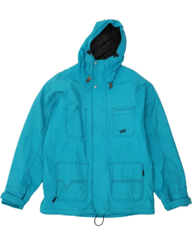 Men's Coats with Synthetic InsulationVANS Mens Hooded Rain Jacket UK 40 Large Blue Nylon Men's Coats with Synthetic InsulationVANS Mens Hooded Rain Jacket UK 40 Large Blue Nylon