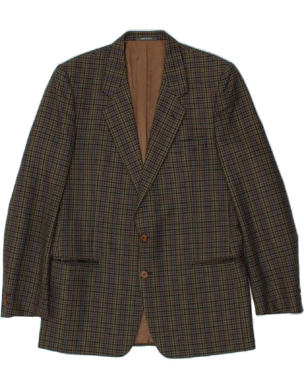 Trendy Men's Anorak JacketsVINTAGE Mens 2 Button Blazer Jacket IT 52 XL Multicoloured Houndstooth