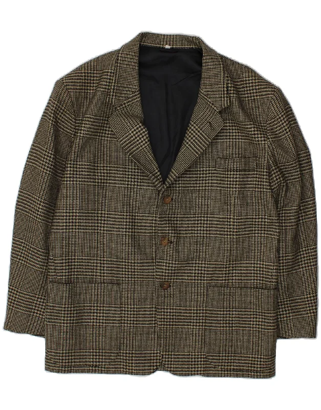 Affordable Men's Winter CoatsVINTAGE Mens 2 Button Blazer Jacket IT 54 2XL Grey Houndstooth Wool Affordable Men's Winter CoatsVINTAGE Mens 2 Button Blazer Jacket IT 54 2XL Grey Houndstooth Wool