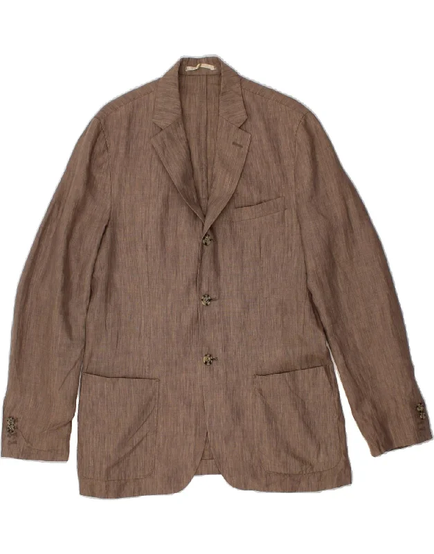 Men's Coats with Slim FitsVINTAGE Mens 3 Button Blazer Jacket UK 38 Medium Brown
