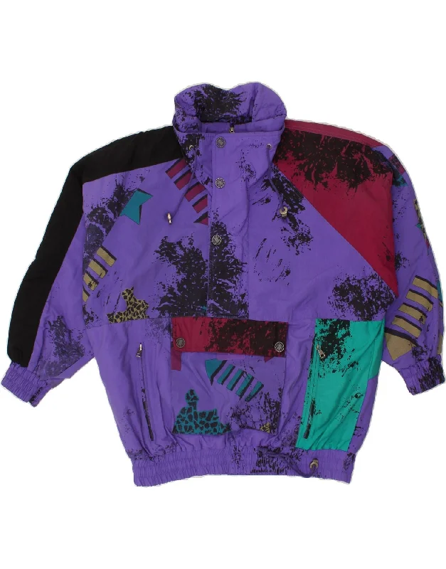Men's Coats for All SeasonsVINTAGE Mens Anorak Jacket UK 36 Small Purple Polyamide