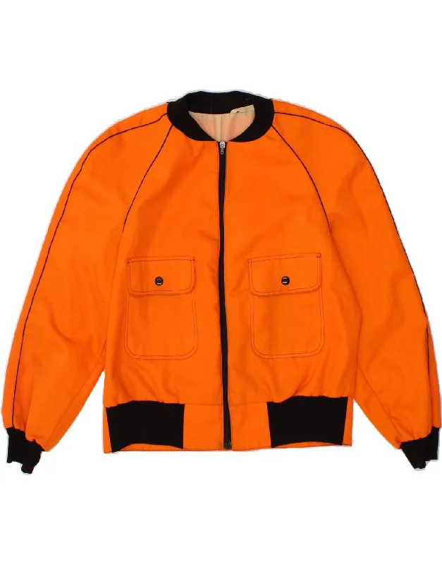 Men's Coats for Formal EventsVINTAGE Mens Bomber Jacket IT 50 Large Orange