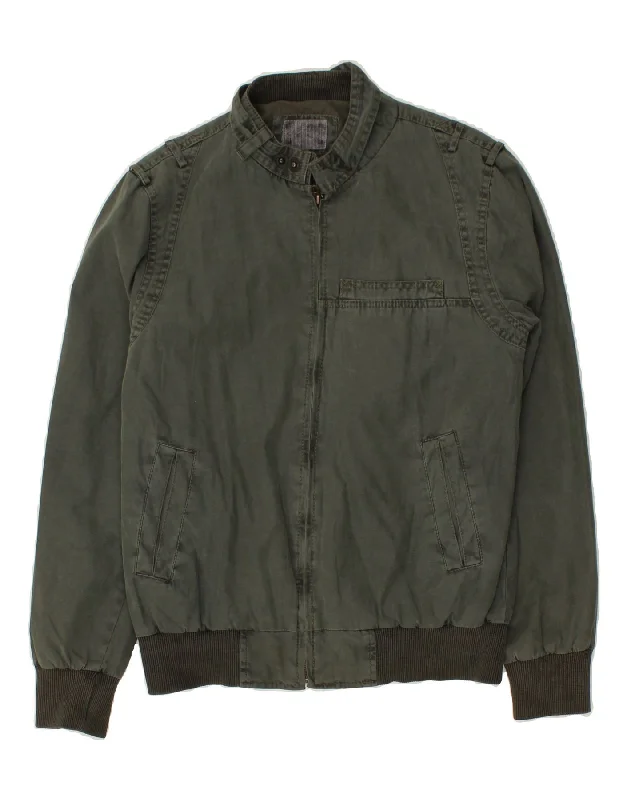 Men's Coats for BikingVINTAGE Mens Bomber Jacket UK 38 Medium Green