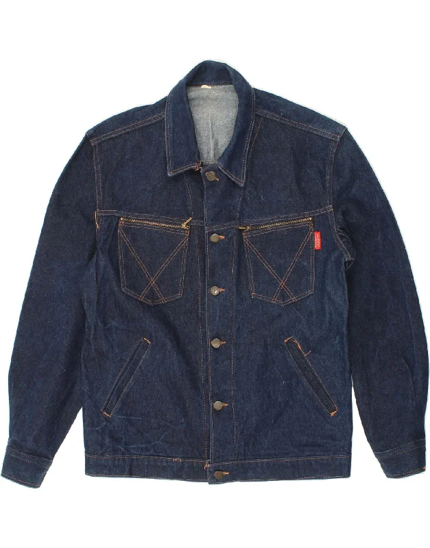 Men's Coats for All SeasonsVINTAGE Mens Denim Jacket EU 52 XL Navy Blue