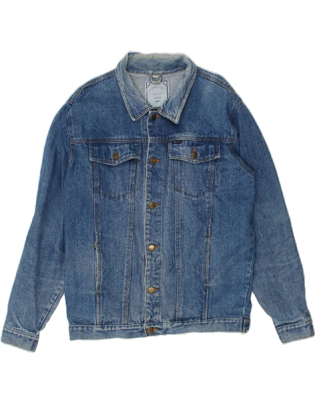 Lightweight Men's WindbreakersVINTAGE Mens Denim Jacket IT 46/48 Medium Blue Cotton