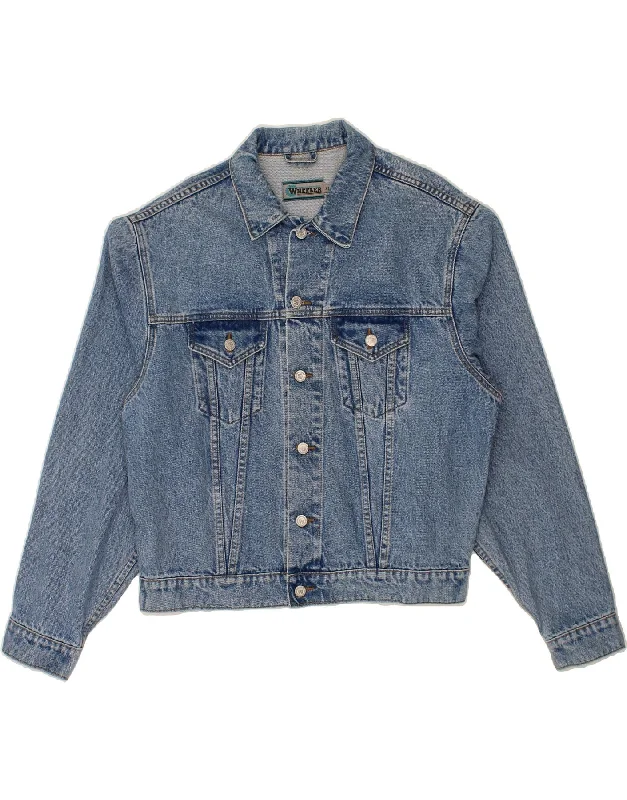 Winter-Ready Men's CoatsVINTAGE Mens Denim Jacket UK 42 XL Blue Cotton