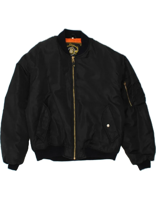 Men's Coats for Every OccasionVINTAGE Mens Flight Aviator Jacket UK 40 Large Navy Blue Nylon