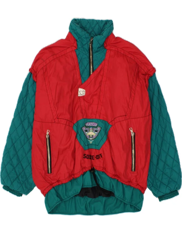 Unique Men's Flight JacketsVINTAGE Mens Graphic Pullover Windbreaker Jacket UK 42 XL Red Colourblock Unique Men's Flight JacketsVINTAGE Mens Graphic Pullover Windbreaker Jacket UK 42 XL Red Colourblock