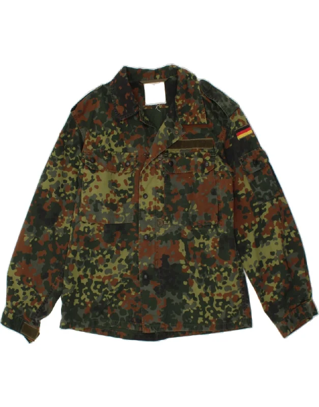 Men's Coats with Flannel LiningVINTAGE Mens Military Jacket UK 34 XS Khaki Camouflage