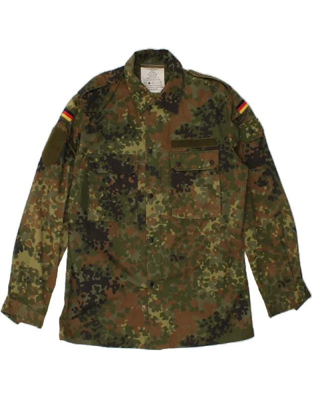 Unique Men's Flight JacketsVINTAGE Mens Military Jacket UK 40 Large Khaki Camouflage Cotton Army