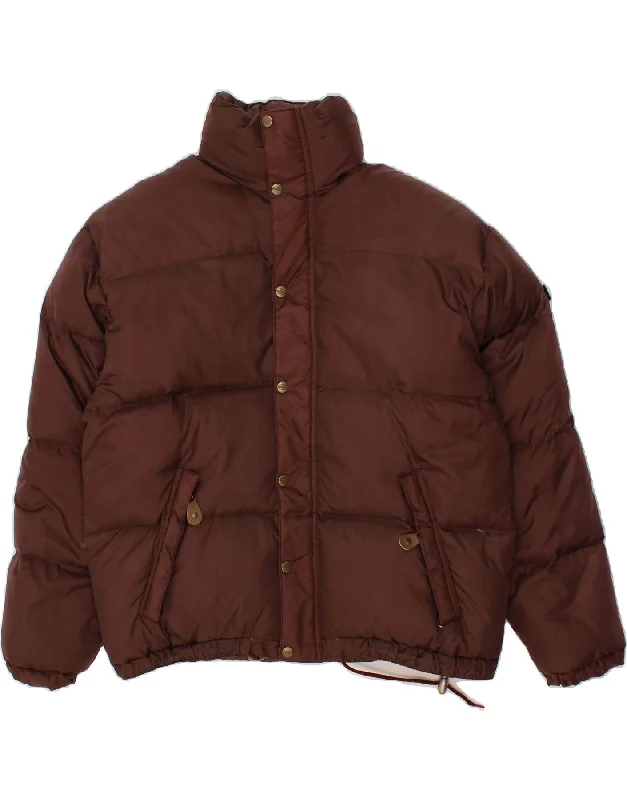Men's Coats for SnowboardingVINTAGE Mens Padded Jacket UK 36 Small Brown Nylon